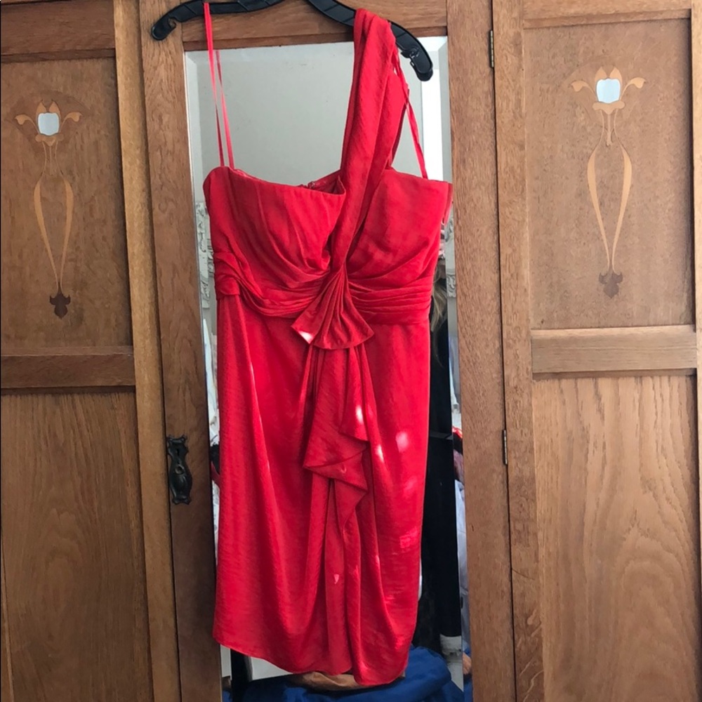 BCBG Red Satin Dress